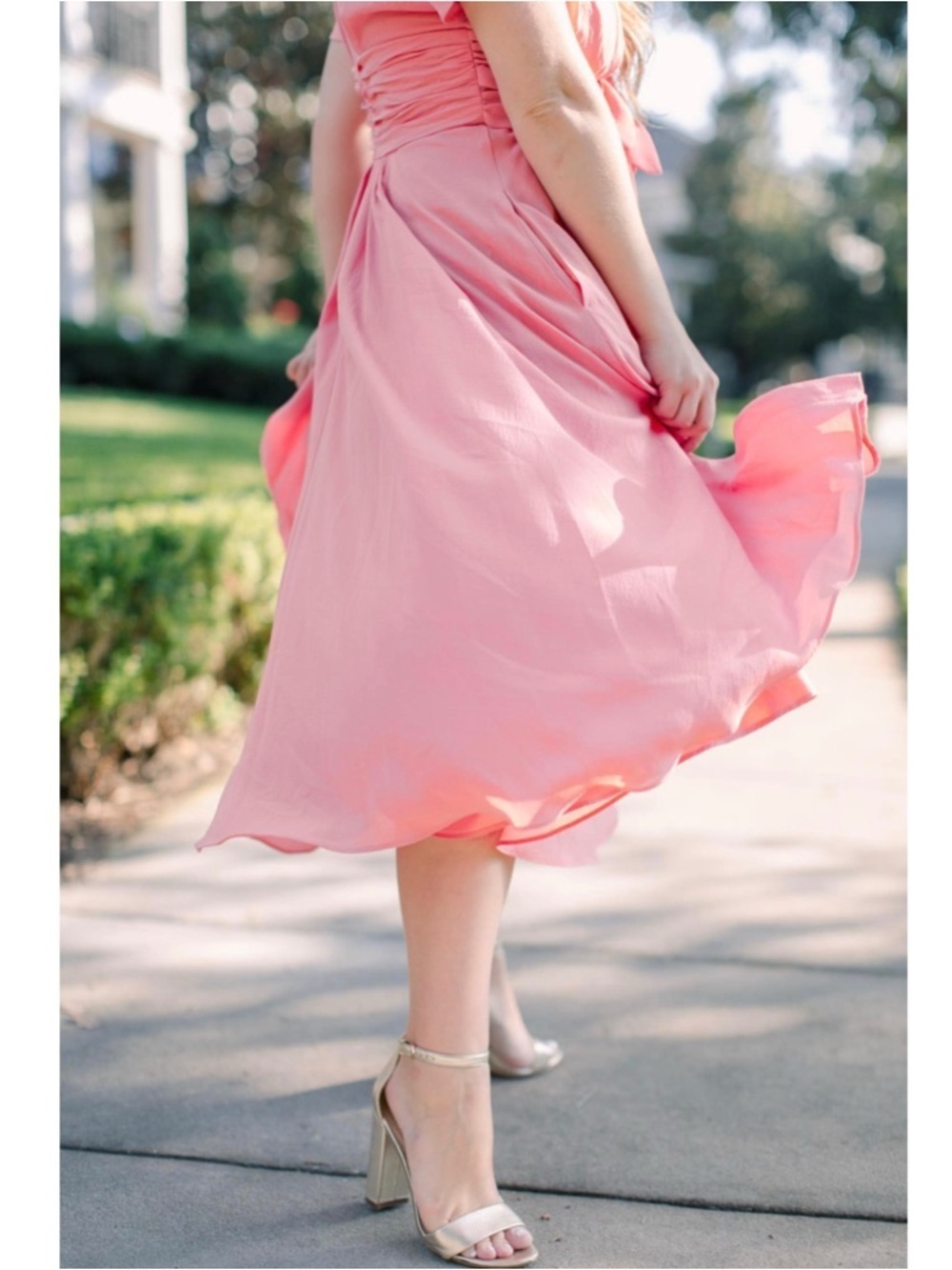 GAL MEETS GLAM Wedding Guest Garden Party Jane Tie Waist Midi Dress Size 4 - Picture 3 of 11